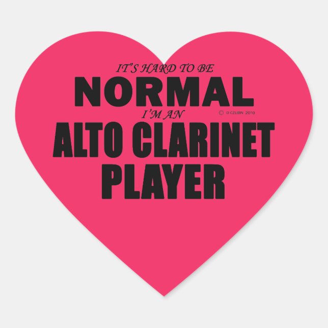 Autocollant de coeur Alto Clarinet (Devant)