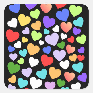 Autocollant de coeur coloré