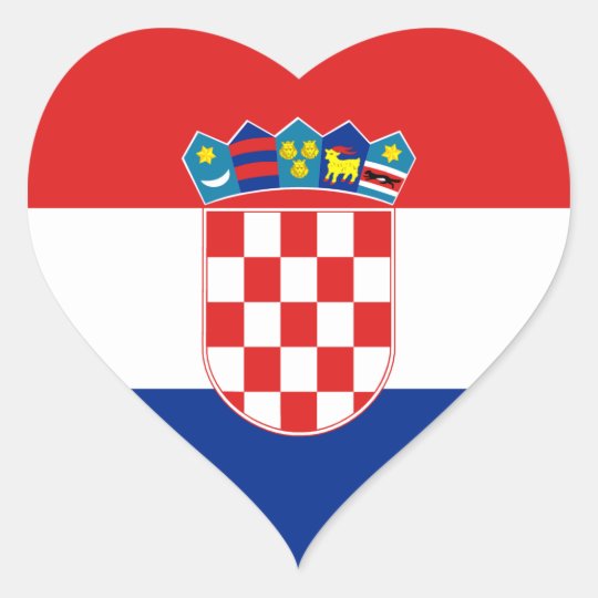 Autocollant De Coeur De Drapeau De La Croatie Zazzle Fr