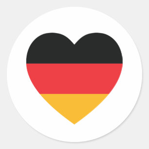 Autocollant de coeur de drapeau de l'Allemagne