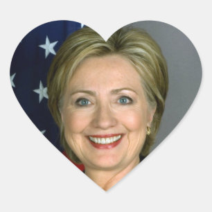 Autocollant de coeur de Hilary Clinton