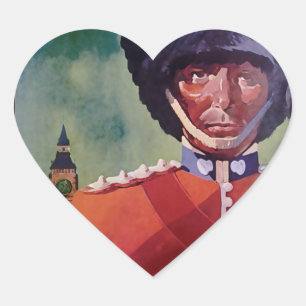 Autocollant de coeur de l'affiche de Londres