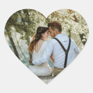 Autocollant de coeur de photo personnalisé