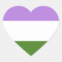 Autocollant de coeur du drapeau de genre