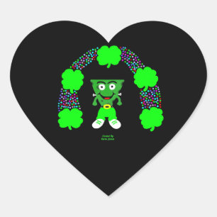 Autocollant de coeur FrankenCheese St. Patrick