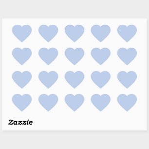 Autocollant de cœur mignon bleu ciel doux