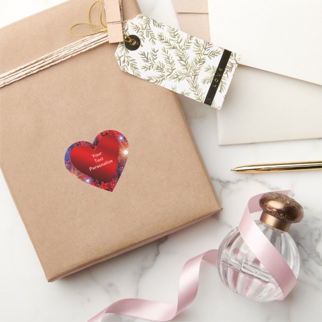 autocollant de coeur motif fleur de couleur festiv (Cadeaux)