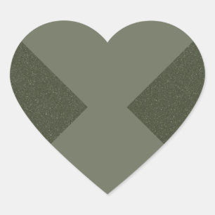 Autocollant de coeur vert mousse apaisé