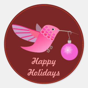 Autocollant de colibri de vacances