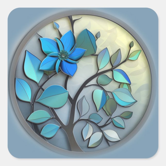 Autocollant de conception de fleurs (Devant)