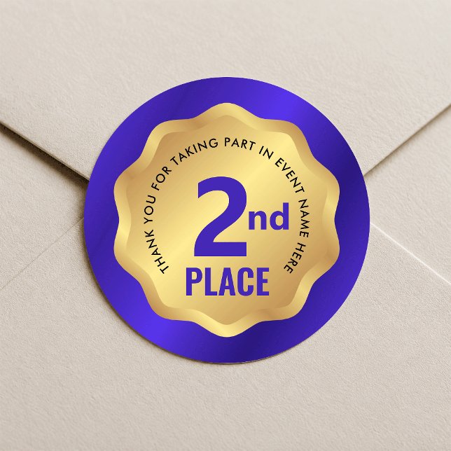 Autocollant de concours de médaille de 2e place Bl (Créateur téléchargé)