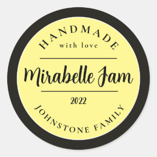 Autocollant de confiture de mirabelle personnalisa