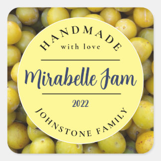 Autocollant de confiture Mirabelle personnalisable