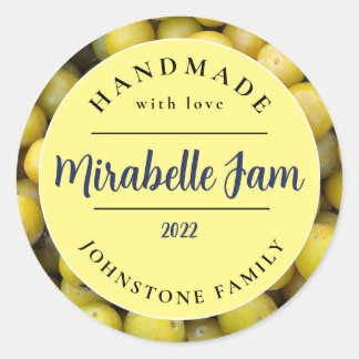 Autocollant de confiture Mirabelle personnalisable