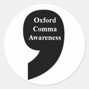 Autocollant de conscience de virgule d'Oxford