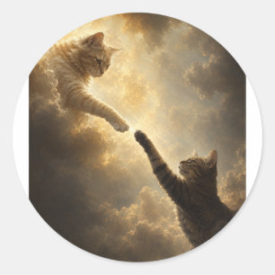 Autocollant de contact sacré entre chats
