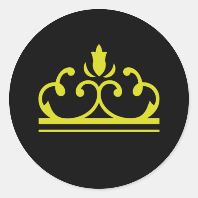 Autocollant de conte de fée jaune or (Devant)