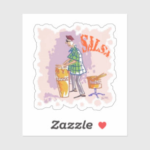 Autocollant de contour de batteur de salsa