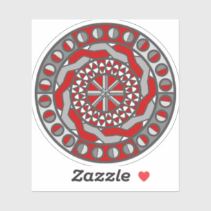 Autocollant de contour de machine rouge