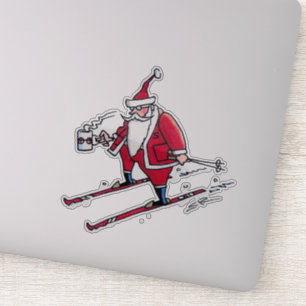 Autocollant de contour de ski de Père Noël