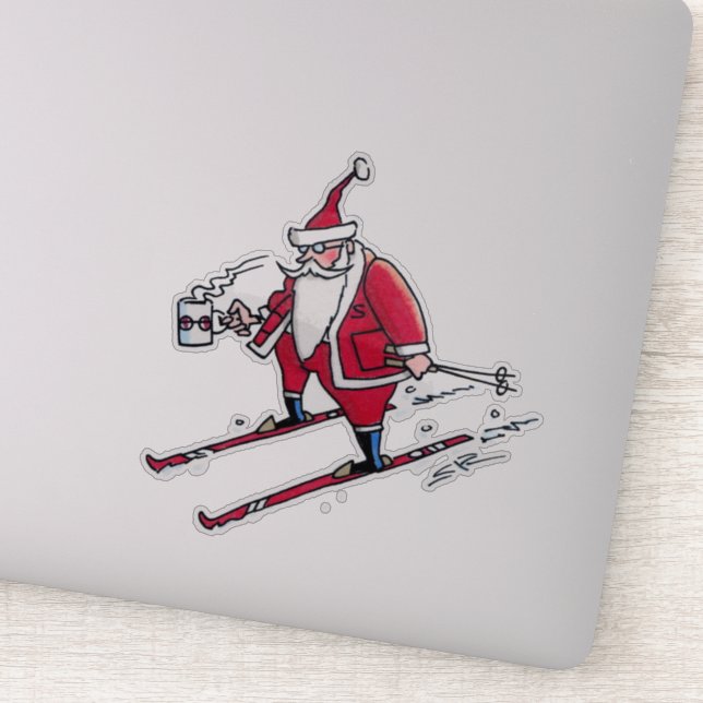 Autocollant de contour de ski de Père Noël (Détail)