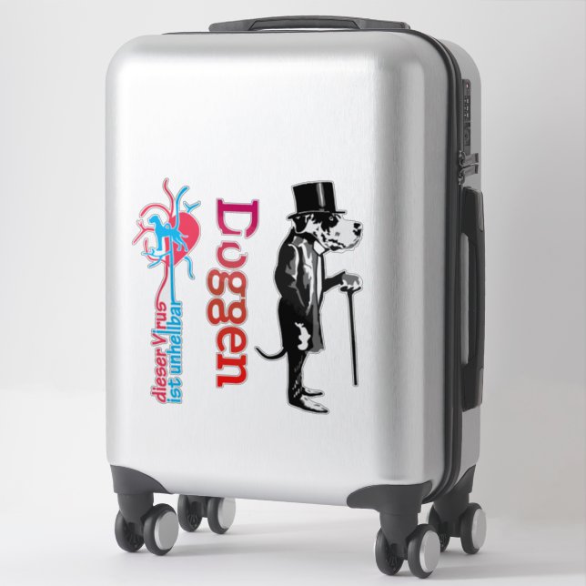 Autocollant de contour Grand Danois (Sur valise)