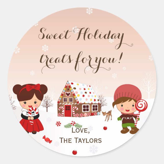 autocollant de cookie de Noël fête de fête de fave (Devant)