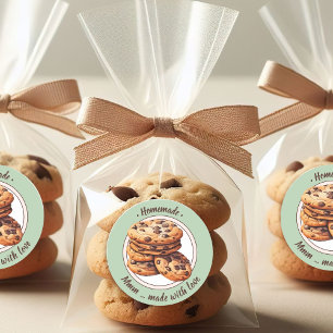 Autocollant de cookies d'aquarelle texte personnal