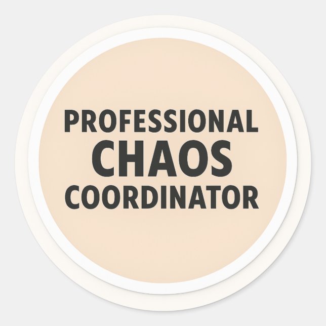 Autocollant de coordinateur de chaos professionnel (Devant)