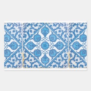 Autocollant de Cornflower Delft bleu et blanc