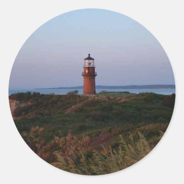 Autocollant de coucher et de phare d'Aquinnah (Devant)