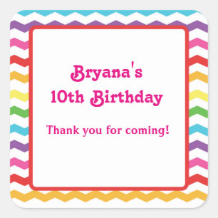 Autocollant de coutume de fête d'anniversaire de