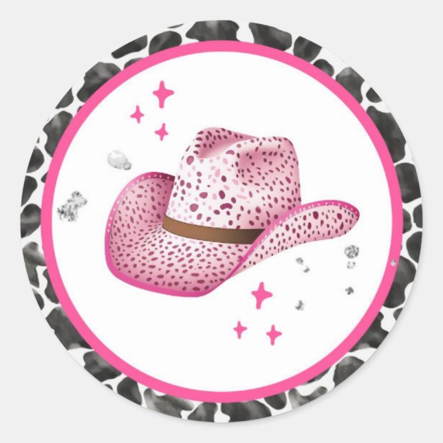Autocollant de cowgirl Disco Rose (Devant)