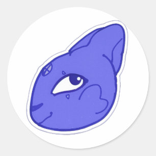 Autocollant de créature de fantasy Blue Kageko