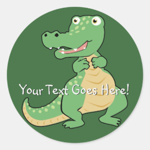 Autocollant de crocodile de bande dessinée