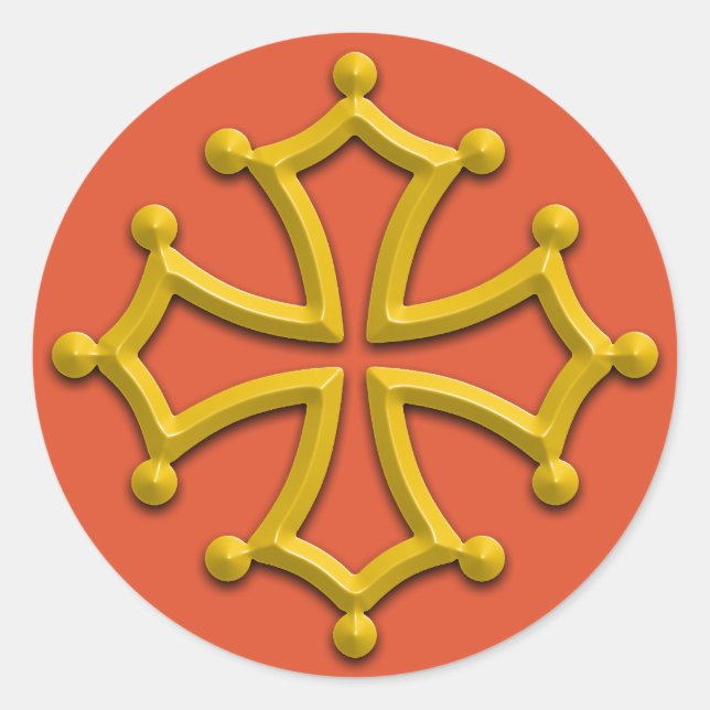 Autocollant de croix d'Occitanie (Devant)