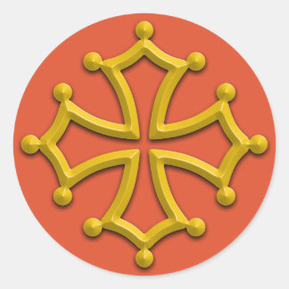 Autocollant de croix d'Occitanie