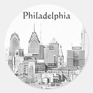Autocollant de croquis de Philadelphie