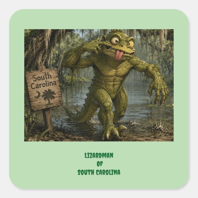 Autocollant de cryptide de l'homme lézard de Carol (Devant)