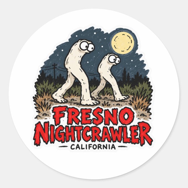 Autocollant de cryptide Fresno Nightcrawler de Cal (Devant)