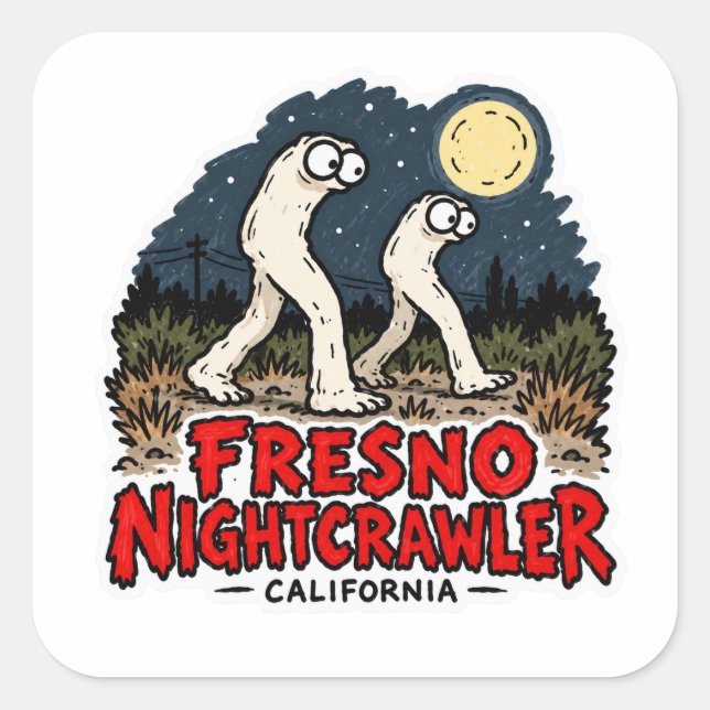 Autocollant de cryptide Fresno Nightcrawler de Cal (Devant)