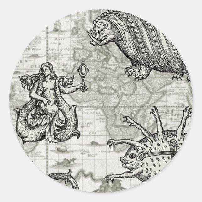 Autocollant de cryptozoologie antique (Devant)