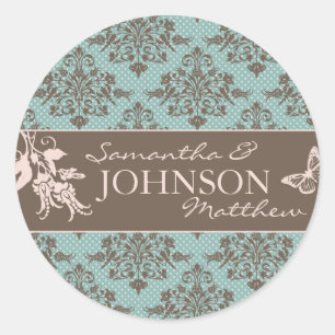 Autocollant de damassé d'automne