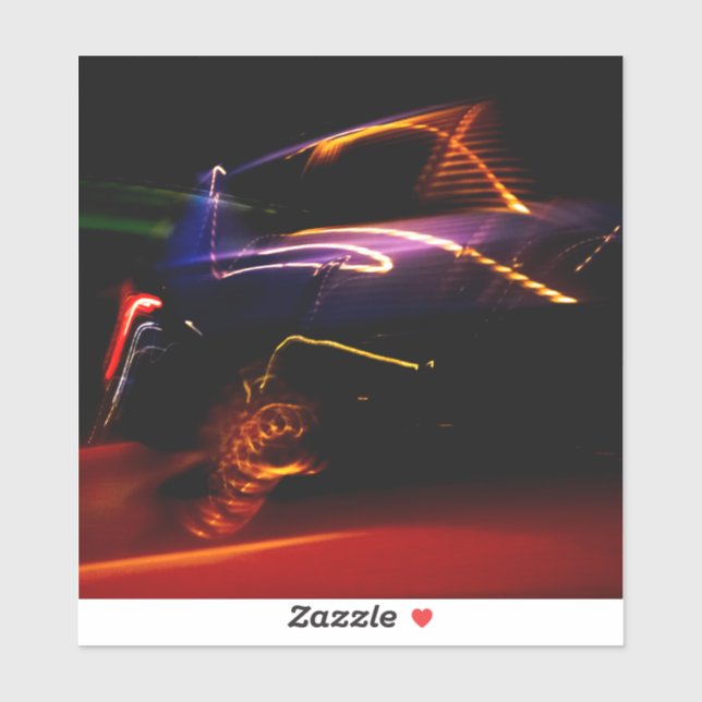 autocollant de danse de voiture violet (Feuille)