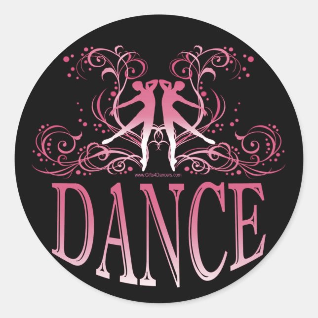 Autocollant de danse (rose) (Devant)