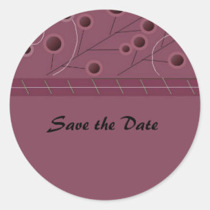 Autocollant de date de sauvegarde florale de framb