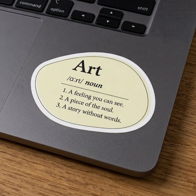 Autocollant de définition de dictionnaire d'art pe (Fully customizable art dictionary definition vinyl sticker)