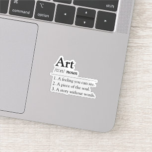 Autocollant de définition de dictionnaire d'art pe