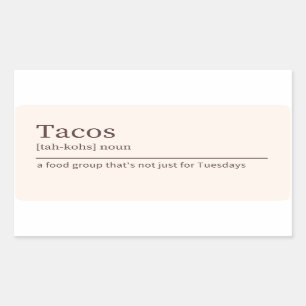 Autocollant de définition Tacos