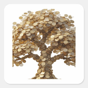 Autocollant de design argent pelable ARBRE D'ARGEN